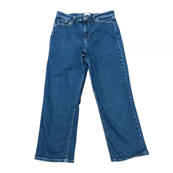 LOFT Denim - LOFT Outlet Womens Curvy Straight Leg Jeans Medium Wash Denim Size 14
